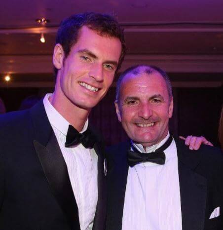 Judy Murray's ex-husband, William, with son, Andy Murray.